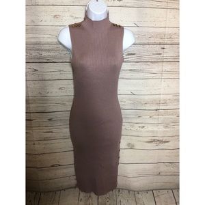 Midi Top Long Neck Dress Color purple Size Large